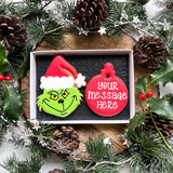 Personalised Grinch Biscuit Gift Box