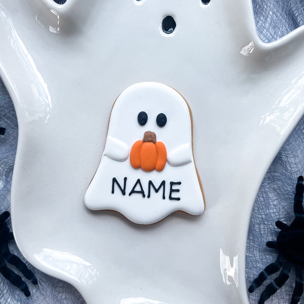 Personalised Halloween Ghost Biscuit