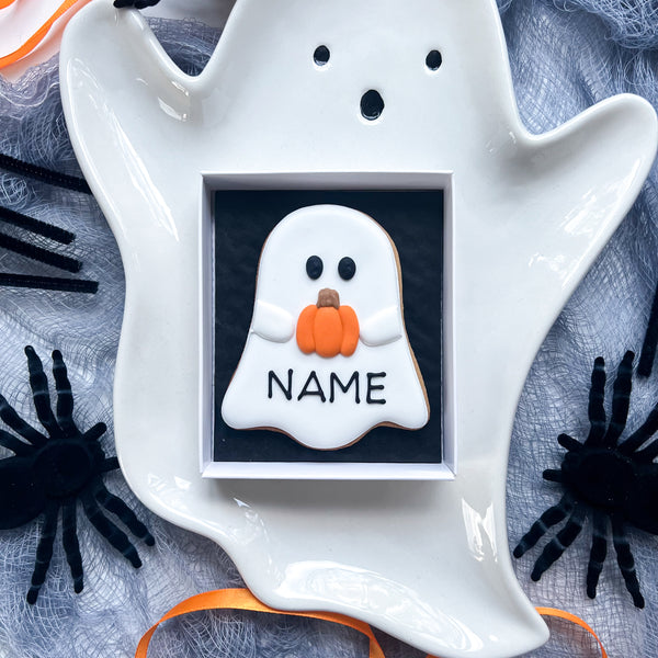 Personalised Halloween Ghost Biscuit