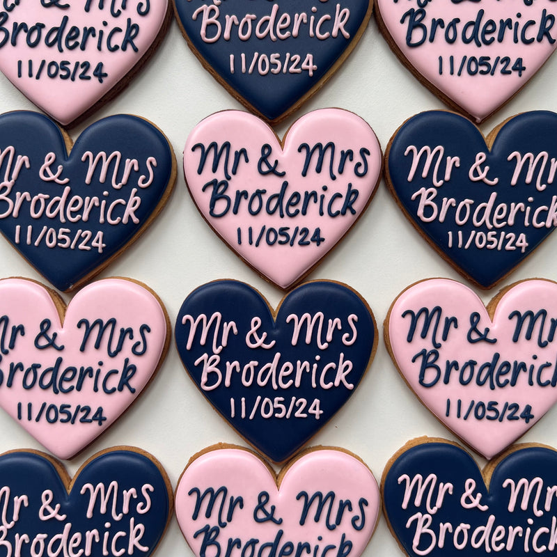 Wedding Favour Love Heart biscuits