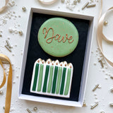 Birthday Biscuits - Sage Green Box of 2