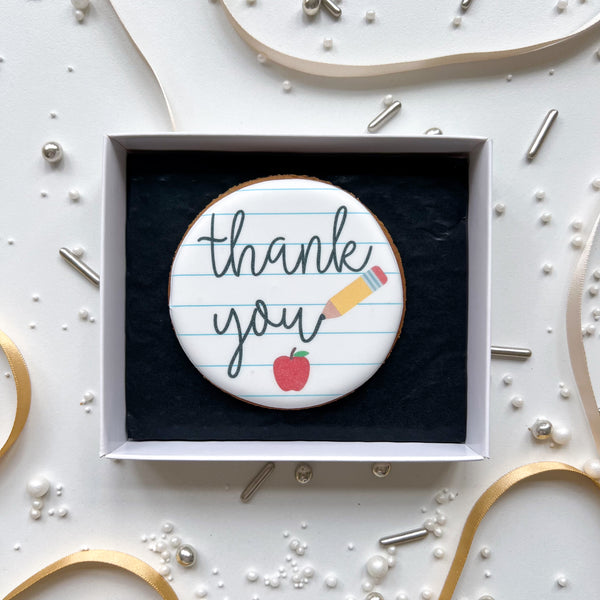 Printed Thank You Teacher Biscuit Gift Box