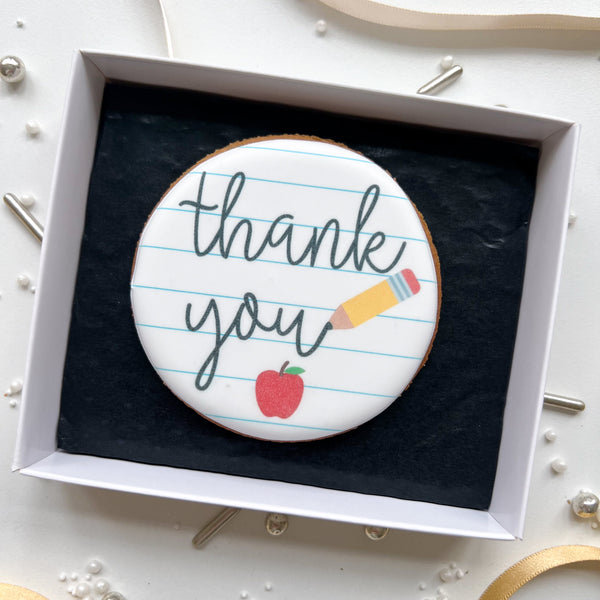 Printed Thank You Teacher Biscuit Gift Box
