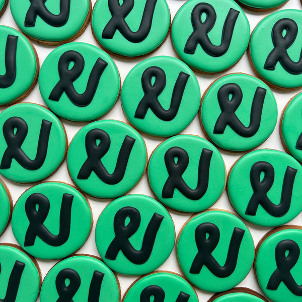 Green & Black Corporate Logo Cookie