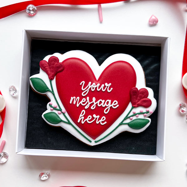 Personalised Valentines Heart Biscuit